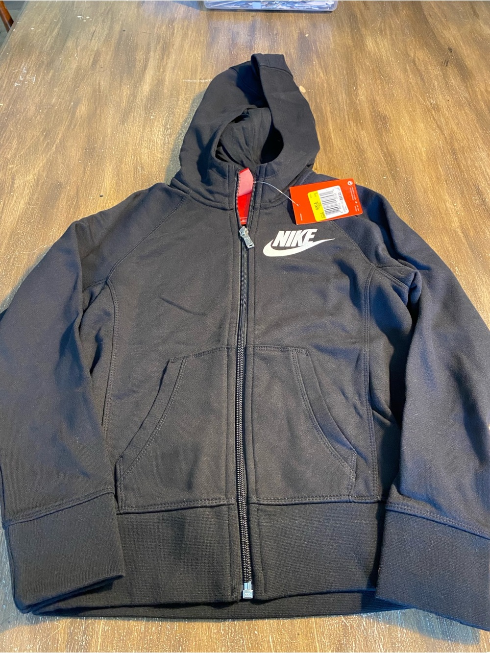 Nike Black Girls Zip Up Hoodie NWT Size Small